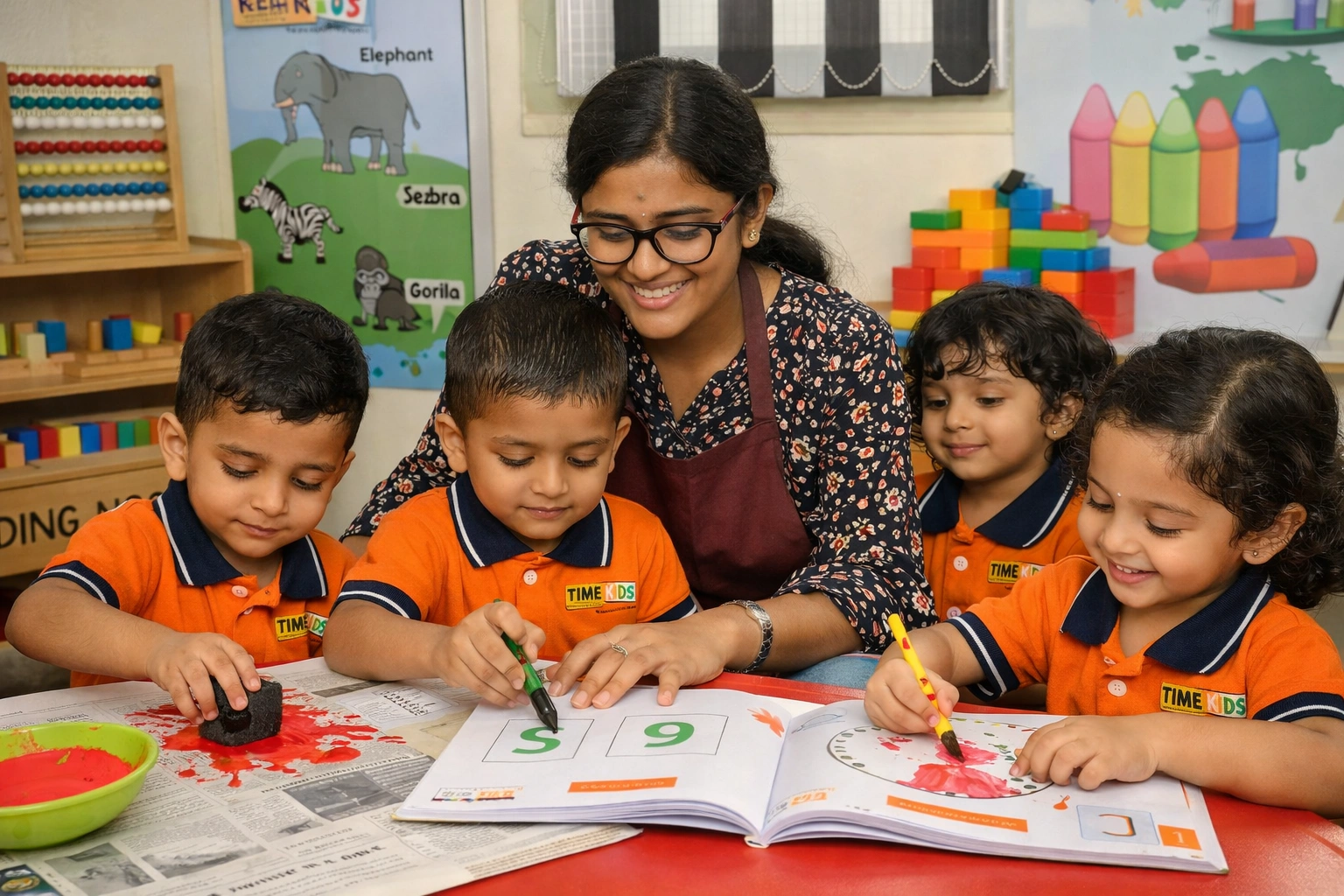Foundational skills development at Time Kids Preschool Anna Nagar