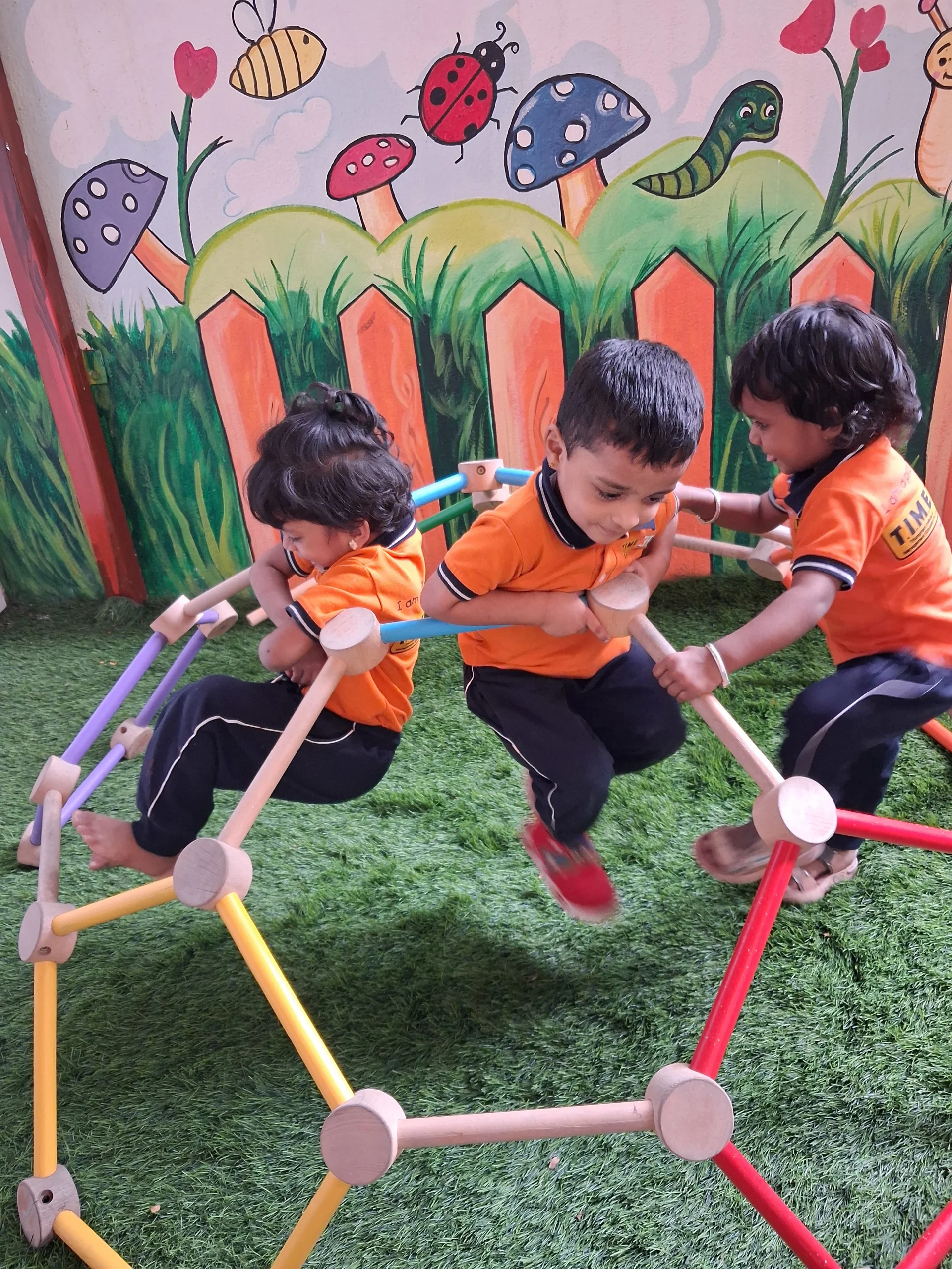 Outdoor activity at Time Kids Preschool Anna Nagar