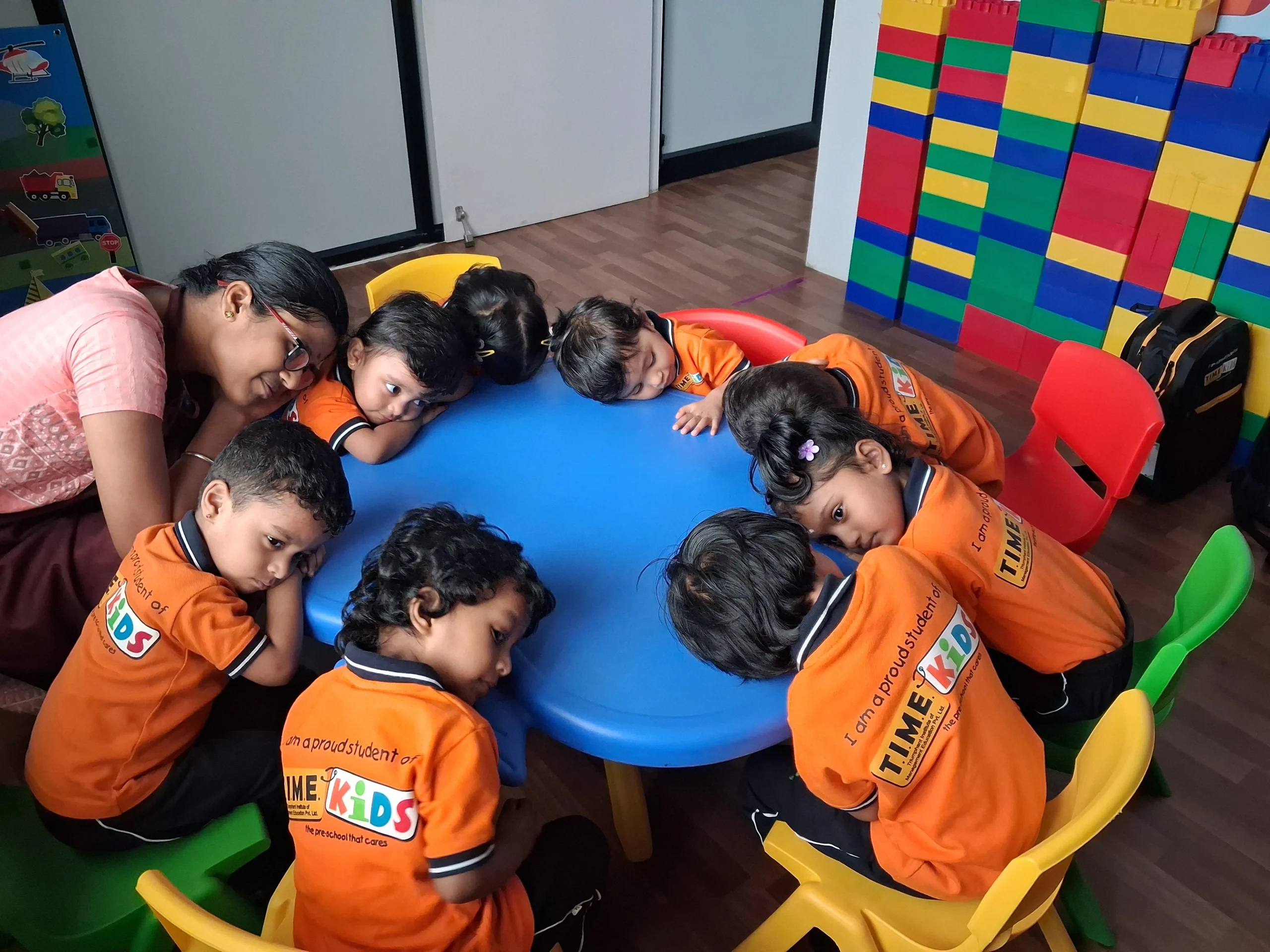 Imaginative play time at Time Kids Playgroup, Anna Nagar.
