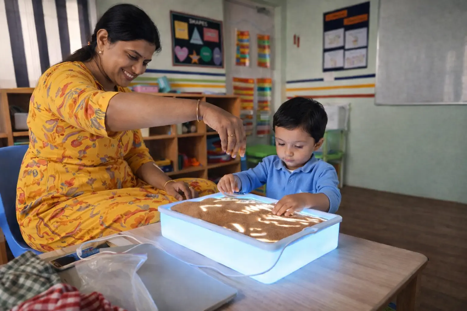 Early toddler classroom setup in Anna Nagar with soft play and safe environment