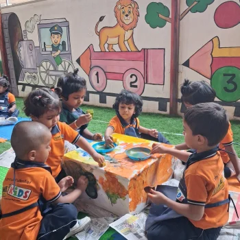 Children learning at Time Kids Preschool Anna Nagar classroom